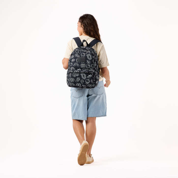 Hello Kitty x Aloha Collection Keep It Light Backpack (Black & White Icons) Bags Aloha Collection Inc