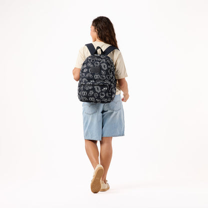 Hello Kitty x Aloha Collection Keep It Light Backpack (Black & White Icons) Bags Aloha Collection Inc
