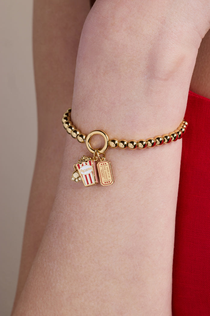 'Here For The Drama!' Movie Theater Popcorn Stretch Bracelet