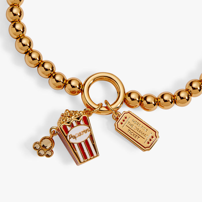 'Here For The Drama!' Movie Theater Popcorn Stretch Bracelet
