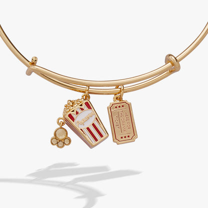 'Here For The Drama!' Movie Theater Popcorn & Ticket Charm Bangle
