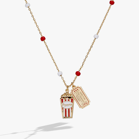'Here For The Drama!' Popcorn Charm Locket Pendant