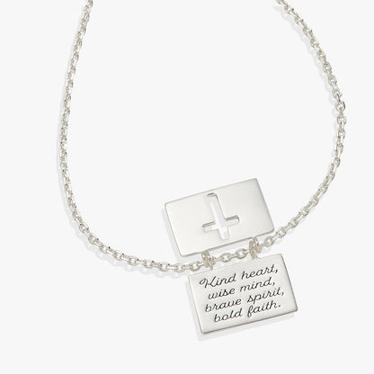 Hidden Message Cross Affirmation Necklace