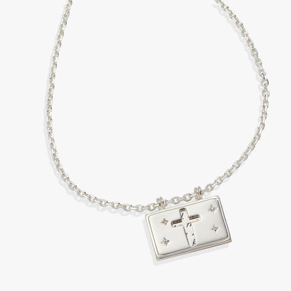 Hidden Message Cross Affirmation Necklace