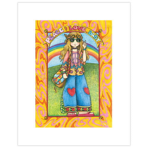 Hippie Chick Fine Art Print