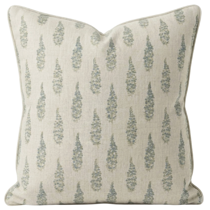 Hollyhock Pillow Cover in Mineral, McLaurin + Piercy Textiles