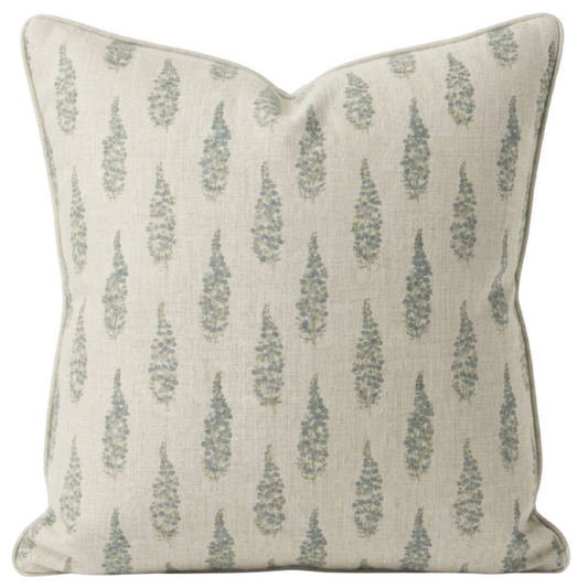 Hollyhock Pillow Cover in Mineral, McLaurin + Piercy Textiles