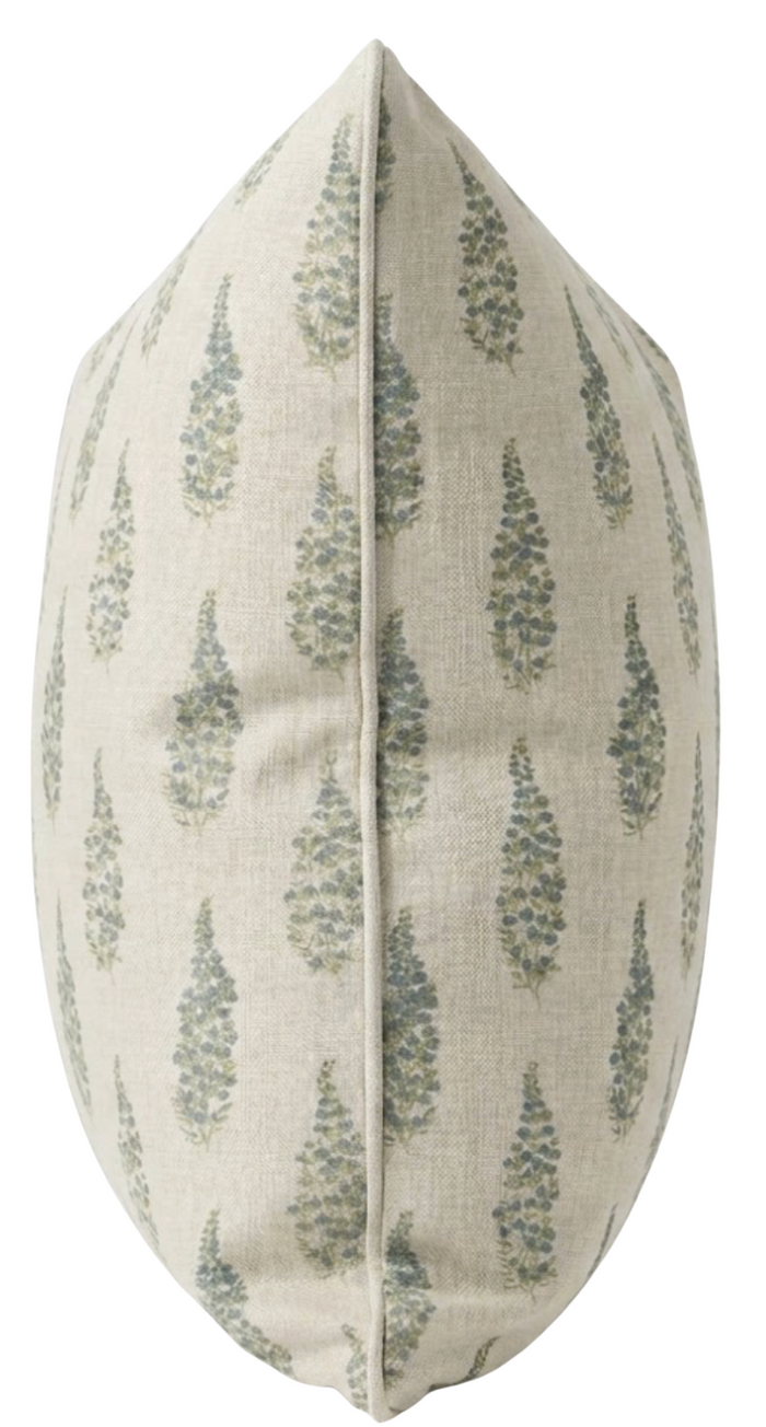Hollyhock Pillow Cover in Mineral, McLaurin + Piercy Textiles