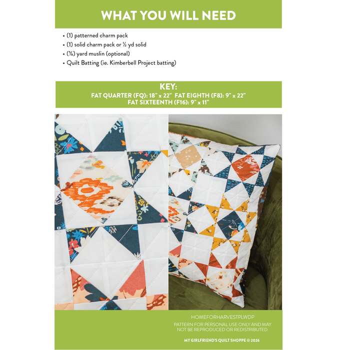 Home for the Harvest Pillow (Downloadable Pattern)