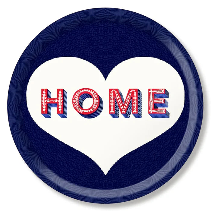 HOMEHEART BLUE ROUND TRAY