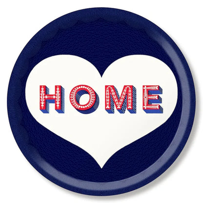HOMEHEART BLUE ROUND TRAY
