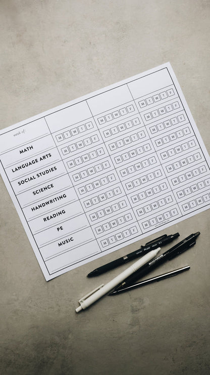 Homeschool Schedule Printable