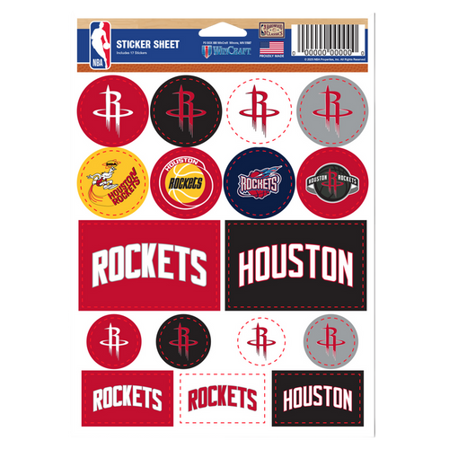 Houston Rockets Wincraft Mini Logo Sticker Pack