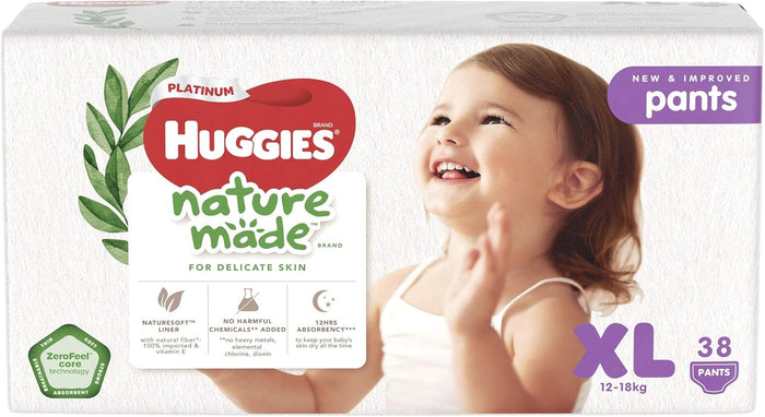 Huggies Platinum Naturemade Pants XL 38 Count Pack Of 3