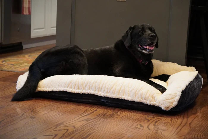 HuggleHounds Deluxe Washable Dog Bed - Dog.Dog.Cat.