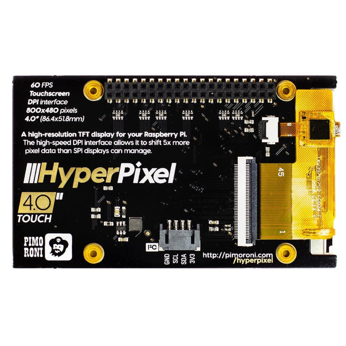 HyperPixel 4.0 - Hi-Res Display for Raspberry Pi by Pimoroni - The Pi Hut