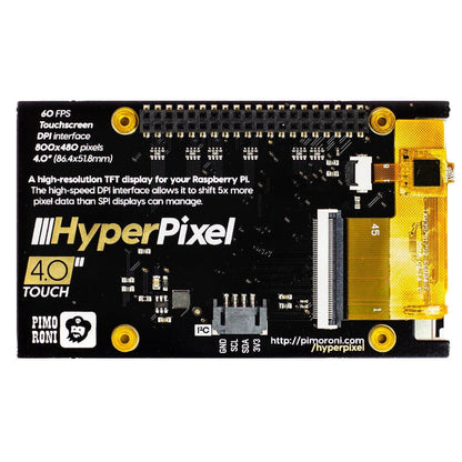 HyperPixel 4.0 - Hi-Res Display for Raspberry Pi by Pimoroni - The Pi Hut