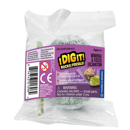 I Dig It! Rocks & Fossils - 24 Mini Excavation Gift Set STEM Thames & Kosmos
