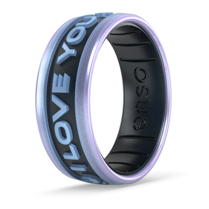 Star Wars Silicone Ring - I Love You (English) - Moonstone/Black Pearl