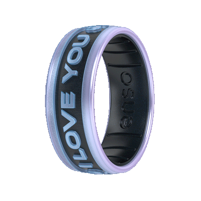 Star Wars Silicone Ring - I Love You (English) - Moonstone/Black Pearl