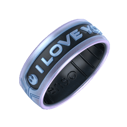 Star Wars Silicone Ring - I Love You (English) - Moonstone/Black Pearl