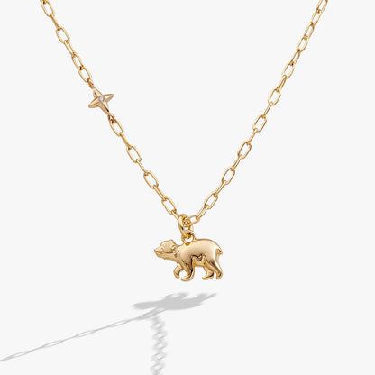 'I Love You More Than I Can Bear' Cub Pendant Necklace