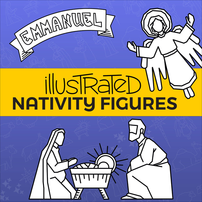 Illustrated Nativity Figures