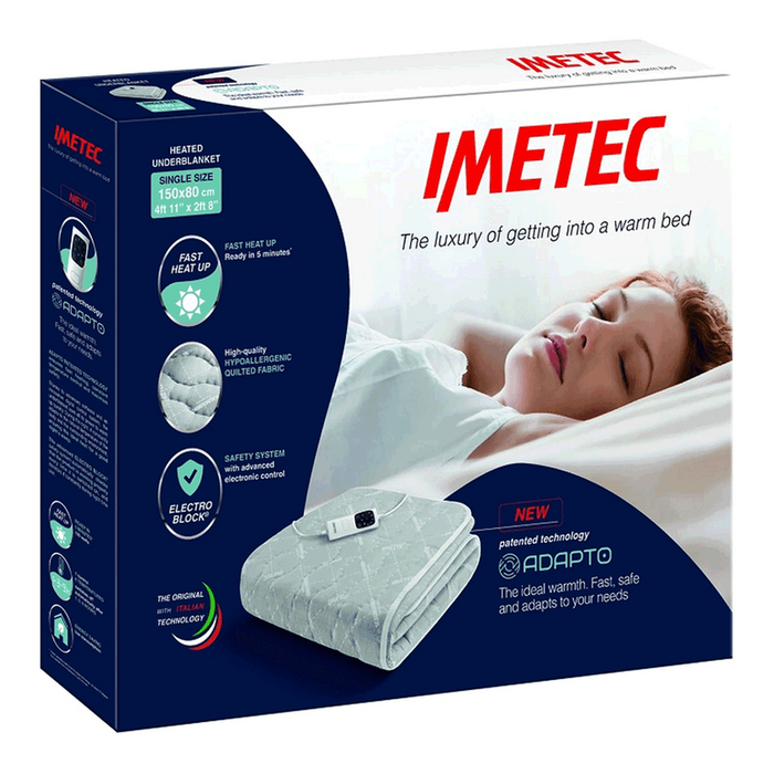 Imetec Poly Adapto Electric Blanket | Single Imetec Electric Blanket Euronics Ireland