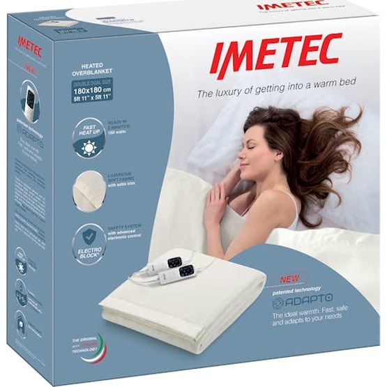 Imetec Solid Fleece Adapto Double Dual Overblanket Electric Blanket – view 2