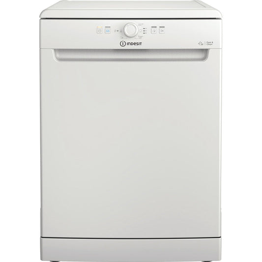 Indesit D2FHK26 Full Size Dishwasher with 14 Place Setting White White