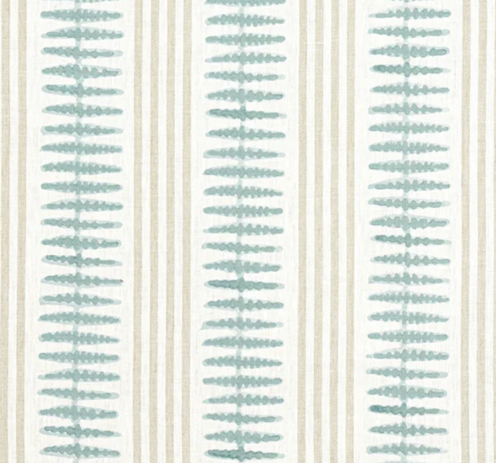 Indo Stripe Pillow Cover in Seaglass, Thibaut Pillows