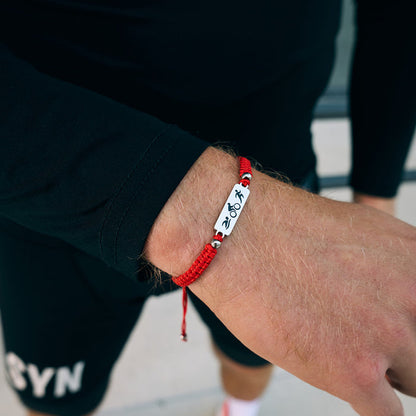 Iron Triathlon Braided Bracelet