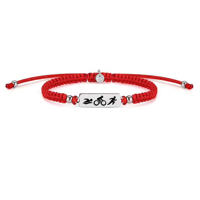Iron Triathlon Braided Bracelet