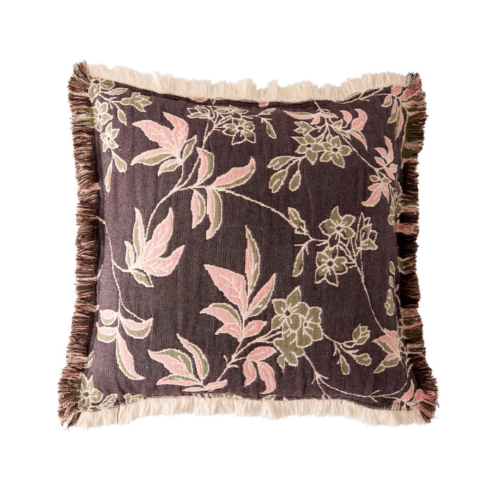 Jacquard Garden Cotton Cushion 50x50cm Blossom