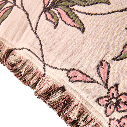 Jacquard Garden Cotton Cushion 50x50cm Blossom