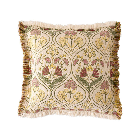 Jacquard Garden Cotton Cushion 50x50cm Damask