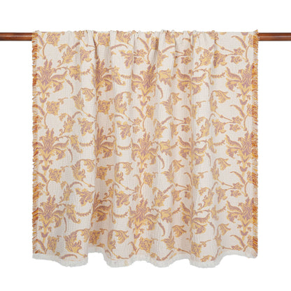 Jacquard Garden Cotton Throw 130x170cm Brocade