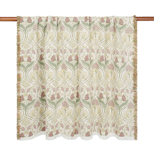 Jacquard Garden Cotton Throw 130x170cm Damask