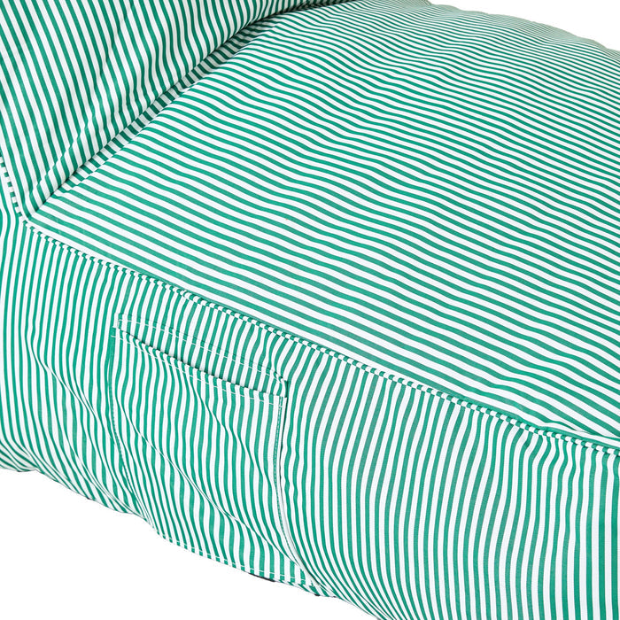 Jax Foam Filled Lounger Green Stripe