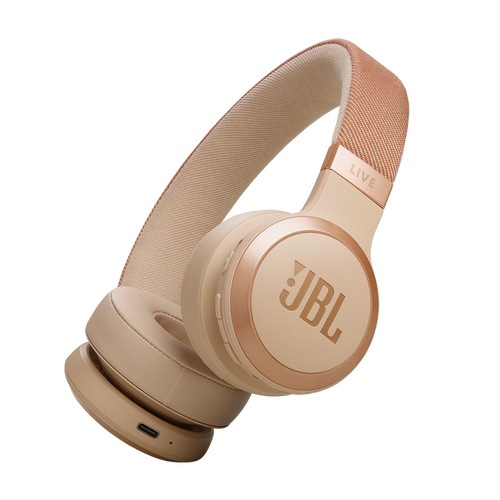 JBL Live 670NC On-Ear Noise-Cancelling Headphones – Sandstone