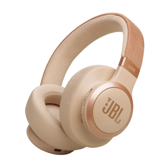 JBL Live 770NC Over-Ear Noise-Cancelling Headphones – Sandstone