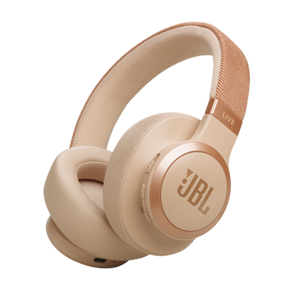 JBL Live 770NC Over-Ear Noise-Cancelling Headphones – Sandstone