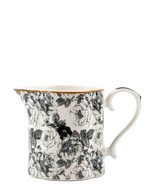 Jenna Clifford Black Rose Creamer - White