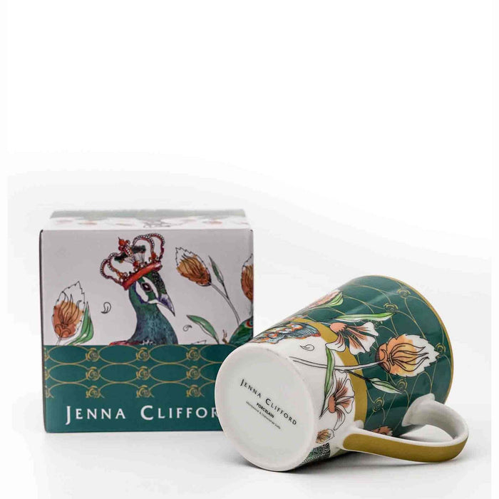 Jenna Clifford Peacock Coffee Mug - Green