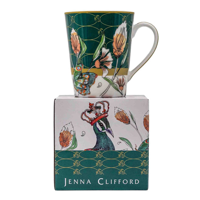 Jenna Clifford Peacock Coffee Mug - Green