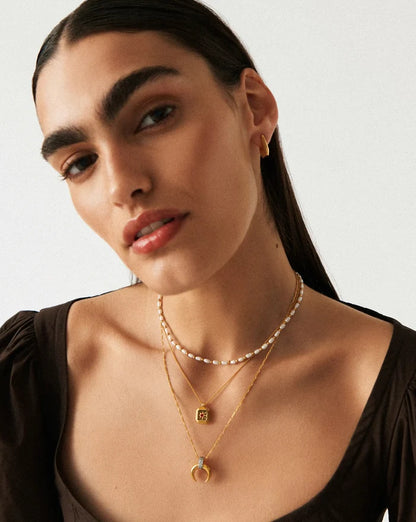 Engravable Birthstone Star Ridge Pendant Necklace - Ruby/July Necklaces Missoma