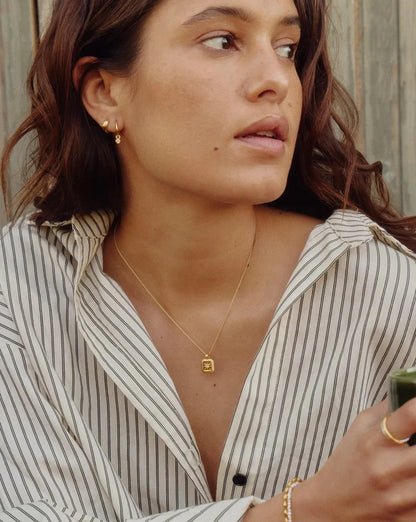June Birthstone Pendant Necklace | 18ct Gold Vermeil/Rainbow Moonstone Necklaces Missoma