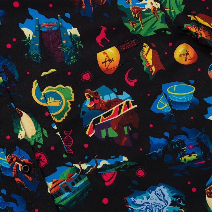 RSVLTS Jurassic Park Short Sleeve Shirt Jurassic Park "Neon ‘93" – KUNUFLEX Short Sleeve Shirt Jurassic Park "Neon ‘93" – KUNUFLEX Short Sleeve Shirt