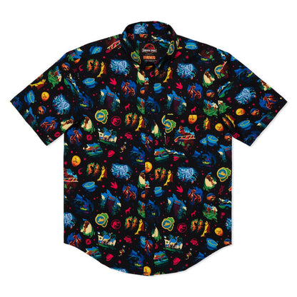 RSVLTS Jurassic Park Short Sleeve Shirt Jurassic Park "Neon ‘93" – KUNUFLEX Short Sleeve Shirt Jurassic Park "Neon ‘93" – KUNUFLEX Short Sleeve Shirt