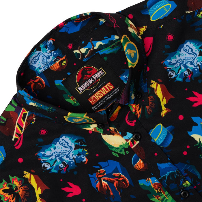 RSVLTS Jurassic Park Short Sleeve Shirt Jurassic Park "Neon ‘93" – KUNUFLEX Short Sleeve Shirt Jurassic Park "Neon ‘93" – KUNUFLEX Short Sleeve Shirt